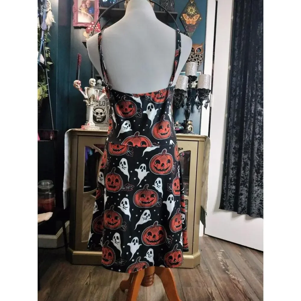 Too Fast Halloween print pumpkin dress - Picture 2 of 2